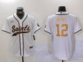 Men’s New Orleans Saints Chris Olave #12 White Jersey