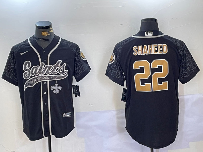 Men’s New Orleans Saints Rashid Shaheed #22 Black RFLCTV Limited Jersey