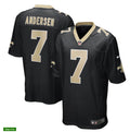 Mens New Orleans Saints Retired Player #7 Morten Andersen Nike Black Game Retired Player Jersey