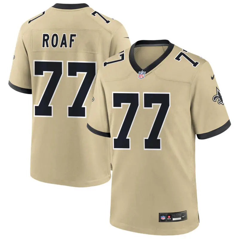 Mens New Orleans Saints Retired Player #77 Willie Roaf Nike Gold Gameday Golds Alternate F.U.S.E. Limited Jersey