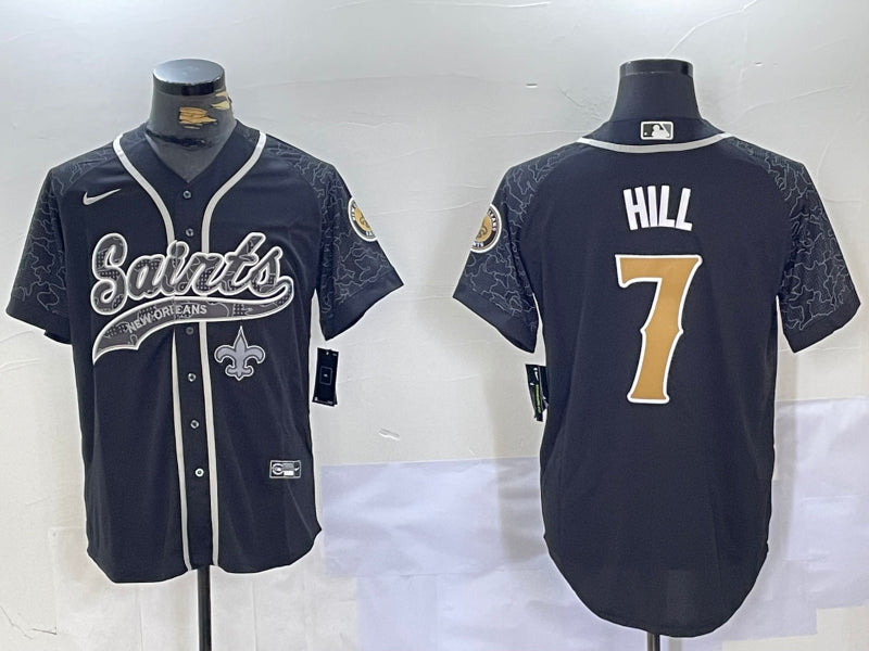 Men’s New Orleans Saints Taysom Hill #7 Black RFLCTV Limited Jersey