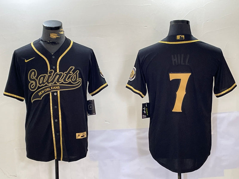 Men’s New Orleans Saints Taysom Hill #7 Black Team Jersey