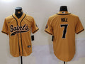 Men’s New Orleans Saints Taysom Hill #7 Yellow Jersey