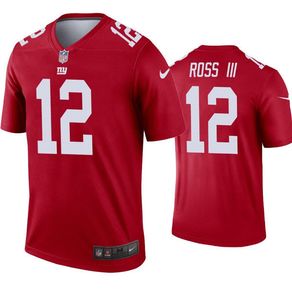 Mens New York Giants #12 John Ross III Nike Red Inverted Vapor Limited Jersey