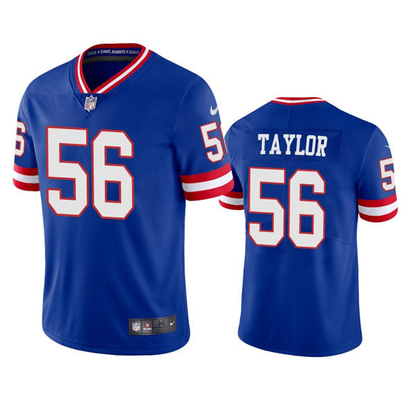 Men’s New York Giants #56 Lawrence Taylor Royal Classic Vapor Limited Jersey