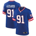 Men’s New York Giants #91 Darius Alexander Nike Royal Classic Limited Jersey