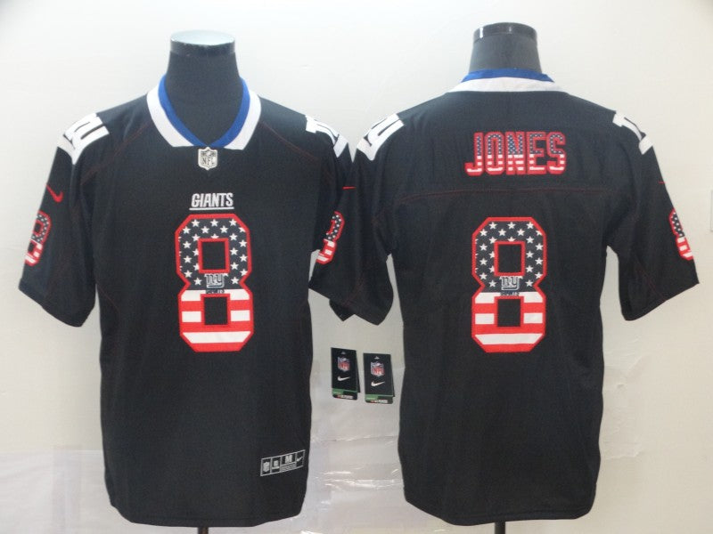 Men’s New York Giants Daniel Jones #8 Black Jersey