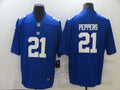 Men’s New York Giants Jabrill Peppers #21 Blue Jersey