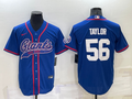 Men’s New York Giants Lawrence Taylor #56 Blue Jersey Joint Edition