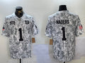 Men’s New York Giants Malik Nabers #1 Arctic Camo 2024 Salute to Service Limited Jersey