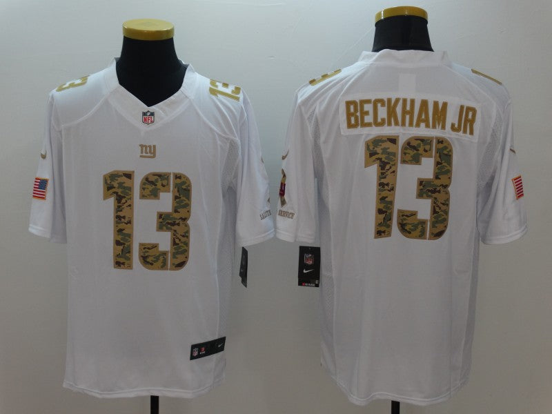 Men’s New York Giants Odell Beckham Jr. #13 White Authentic Jersey