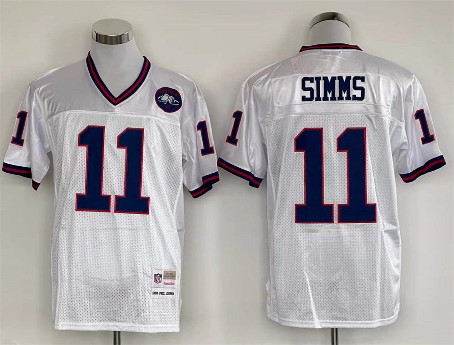 Men’s New York Giants Phil Simms Mitchell & Ness White Legacy Jersey