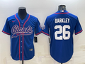 Men’s New York Giants Saquon Barkley #26 Blue Jersey Joint Edition