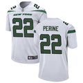 Men’s New York Jets #22 La’Mical Perine Nike White Vapor Limited Jersey