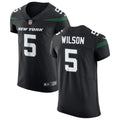 Men’s New York Jets #5 Garrett Wilson Nike Stealth Black Alternate Limited Jersey