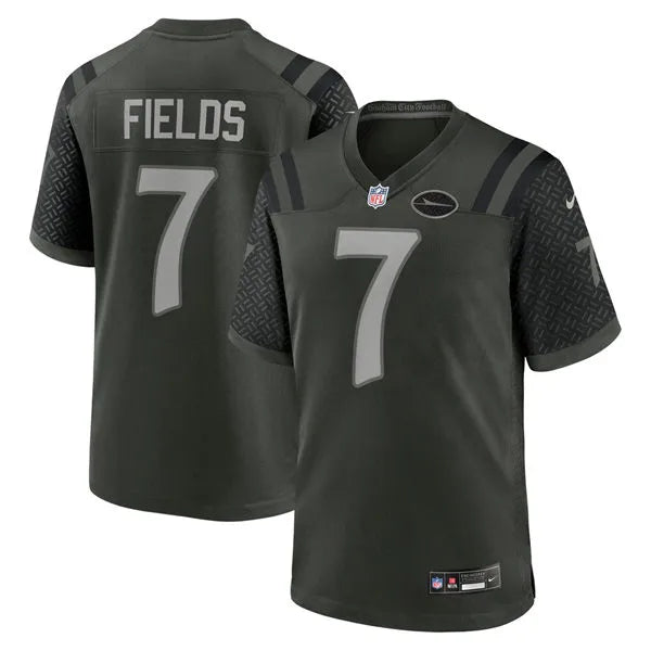 Men’s New York Jets #7 Justin Fields Gotham Green 2025 Rivalries Collection Limited Jersey