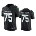 Men’s New York Jets #75 Alijah Vera-Tucker Nike Stealth Black Alternate Limited Jersey