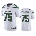 Men’s New York Jets #75 Alijah Vera-Tucker Nike White Vapor Untouchable Limited Jersey