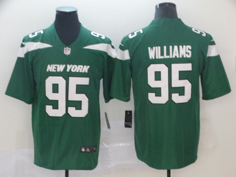 Men’s New York Jets #95 Quinnen Williams Green Nike NFL Vapor Limited Jersey