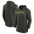 Men’s New York Jets Forest Green 2025 Salute to Service Sideline Dri-FIT Lightweight Hooded Pullover
