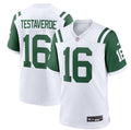 Men’s New York Jets Retired Player #16 Vinny Testaverde White Alternate Classic Jersey
