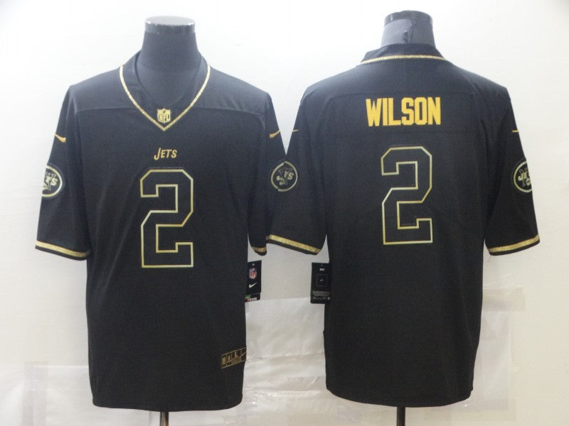 Men’s New York Jets Zach Wilson #2 Black Jersey