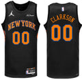 Mens New York Knicks #00 Jordan Clarkson Black 2025-26 Statement Edition Swingman Jersey