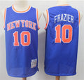 Men’s New York Knicks #10 Walt Frazier Blue Mitchell & Ness 1972-73 Hardwood Classics Jersey