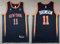 Mens New York Knicks #11 Jalen Brunson Black Statement Edition Jersey