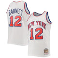 Mens New York Knicks #12 Dick Barnett White Mitchell & Ness 1969-70 Hardwood Classics Jersey