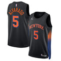 Mens New York Knicks #5 Jose Alvarado Black 2025-26 Statement Edition Swingman Jersey