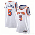 Mens New York Knicks #5 Jose Alvarado Nike White Association Edition Swingman Jersey