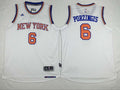 Men’s New York Knicks #6 Kristaps Porzingis Revolution 30 Swingman 2015-16New White Jersey