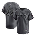 Men’s New York Mets #22 Juan Soto Graphite 2024 City Connect Limited Stitched Baseball Jersey