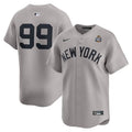 Men’s New York Yankees Aaron Judge #99 Gray 2024 World Series Limited Jersey