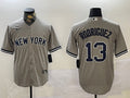 Men’s New York Yankees Alex Rodriguez #13 Gray Jersey
