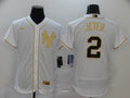 Men’s New York Yankees Derek Jeter #2 White Alternate Jersey