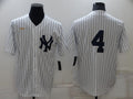 Men’s New York Yankees Lou Gehrig #4 White Home Name Jersey