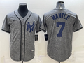 Men’s New York Yankees Mickey Mantle #7 Gray Jersey