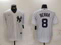 Men’s New York Yankees Yogi Berra #8 White Home Limited Jersey