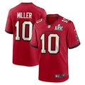 Men’s Nike #10 Scotty Miller Red Tampa Bay Buccaneers Super Bowl LV Game Jersey