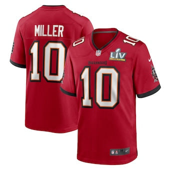 Men’s Nike #10 Scotty Miller Red Tampa Bay Buccaneers Super Bowl LV Game Jersey