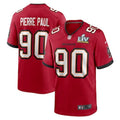 Men’s Nike #90 Jason Pierre-Paul Red Tampa Bay Buccaneers Super Bowl LV Game Jersey