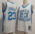 Men’s North Carolina Tar Heels #23 Michael Jordan White Mesh 1983-84 Mitchell & Ness Throwback College Jersey