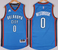 Men’s Oklahoma City Thunder 0# Russell Westbrook 2015 Revolution 30 Swingman Royal Blue Jersey