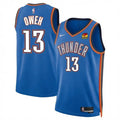 Mens Oklahoma City Thunder #13 Otega Oweh Blue Icon Edition Swingman Jersey