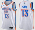 Mens Oklahoma City Thunder #13 Otega Oweh White Association Edition Swingman Jersey