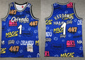 Men’s Orlando Magic #1 Penny Hardaway 1994-95 Mitchell&Ness Graffiti Jersey Blue