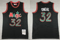 Mens Orlando Magic #32 Shaquille O’neal Mitchell & Ness Black Neapolitan Hardwood Classics Jersey