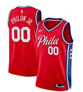 Mens Philadelphia 76ers #00 Labaron Philon Jr. Red Statement Edition Swingman Jersey